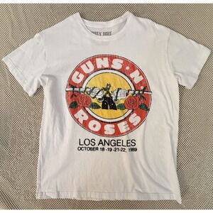 GUNS N ROSES T Shirt Reproduction LA Concert 1989 Graphic Band Tee Adult XL